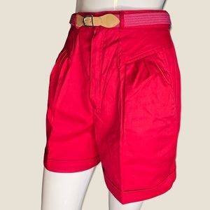 vintage 80s Casablanca : pleated fuchsia shorts